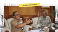 Sekretaris Daerah (Sekda) Kabupaten Sukabumi, H. Ade Suryaman, menerima audiensi dari PT Langge